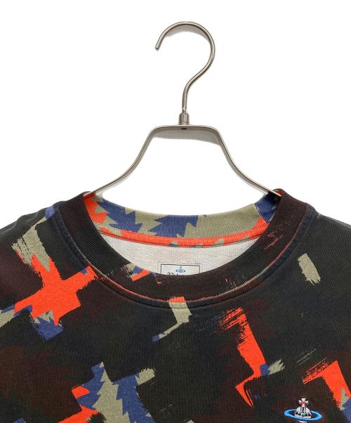 Vivienne Westwood（ヴィヴィアンウエストウッド）Vivienne Westwood (ヴィヴィアンウエストウッド) アブストラクトプリントカットソー ブラック サイズ:Sの古着・服飾アイテム
