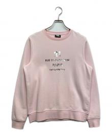 Karl Lagerfeld（カール ラガーフェルド）の古着「シルバープリントスウェット」｜ピンク
