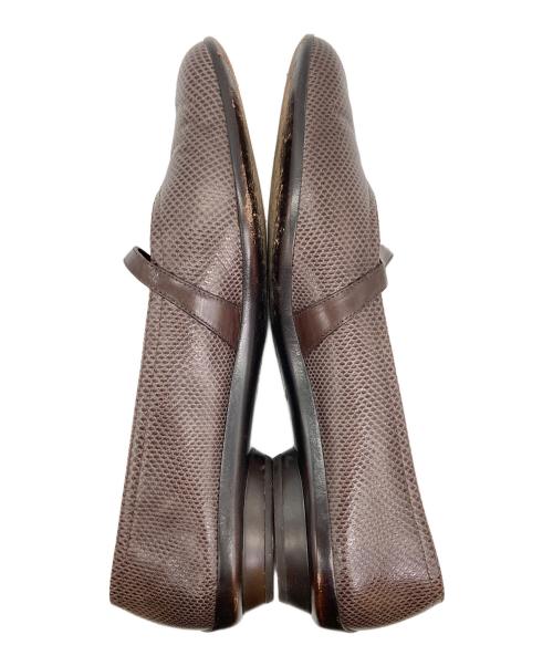 Salvatore Ferragamo（サルヴァトーレ フェラガモ）Salvatore Ferragamo (サルヴァトーレ フェラガモ) フラットパンプス ブラウン サイズ:8 1/2 Cの古着・服飾アイテム
