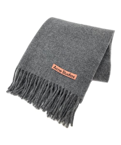 Acne studios（アクネ ストゥディオス）ACNE STUDIOS (アクネ ストゥディオス) ウールマフラー グレーの古着・服飾アイテム