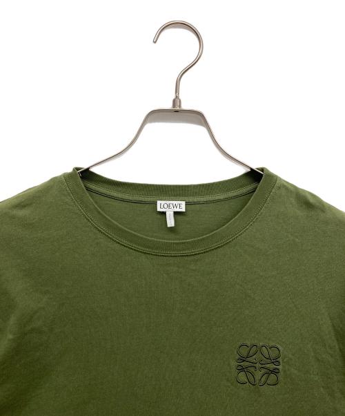 LOEWE（ロエベ）LOEWE (ロエベ) アナグラム刺繍コットンTシャツ グリーン サイズ:Mの古着・服飾アイテム