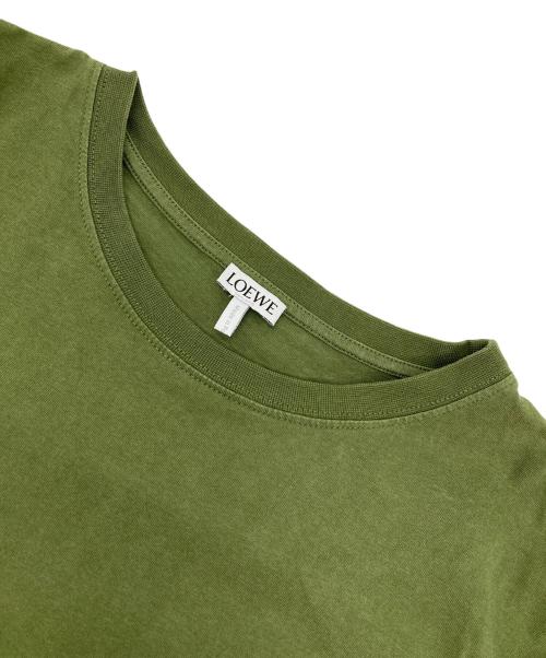 LOEWE（ロエベ）LOEWE (ロエベ) アナグラム刺繍コットンTシャツ グリーン サイズ:Mの古着・服飾アイテム