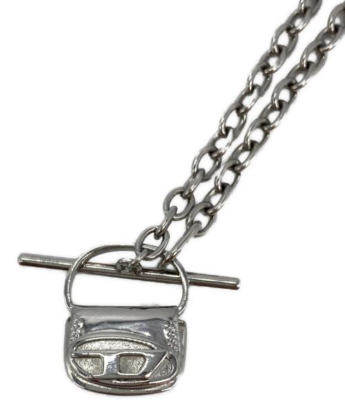 DIESEL（ディーゼル）DIESEL (ディーゼル) バッグチャームネックレス シルバーの古着・服飾アイテム