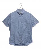INDIVIDUALIZED SHIRTSインディビジュアライズドシャツ）の古着「半袖コットンシャツ」｜ブルー
