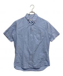 INDIVIDUALIZED SHIRTS（インディビジュアライズドシャツ）の古着「半袖コットンシャツ」｜ブルー