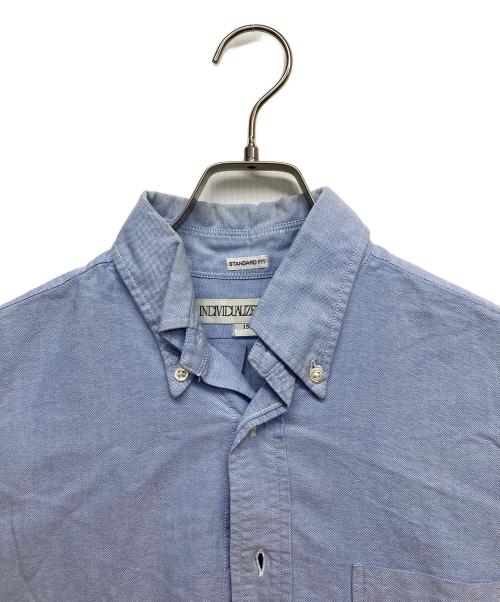 INDIVIDUALIZED SHIRTS（インディビジュアライズドシャツ）INDIVIDUALIZED SHIRTS (インディビジュアライズドシャツ) 半袖コットンシャツ ブルー サイズ:15の古着・服飾アイテム
