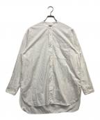 wirrowウィロウ）の古着「LONG STAND COLLAR SHIRT」｜ホワイト