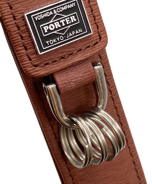 PORTER（ポーター）PORTER (ポーター) レザーキーリング ブラウンの古着・服飾アイテム