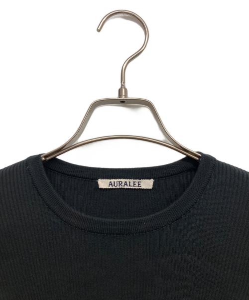 AURALEE（オーラリー）AURALEE (オーラリー) IENA (イエナ) コラボCOTTON HIGH GAUGE RIB KNIT TEE ブラック サイズ:０の古着・服飾アイテム