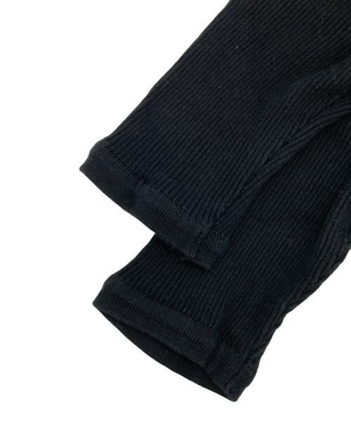 AURALEE（オーラリー）AURALEE (オーラリー) IENA (イエナ) コラボCOTTON HIGH GAUGE RIB KNIT TEE ブラック サイズ:０の古着・服飾アイテム