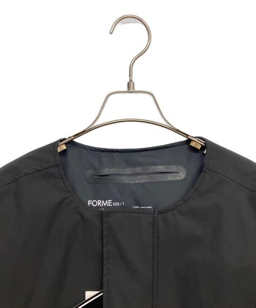 forme（フォルメ）forme (フォルメ) ノーカラーダウンコート ブラック サイズ:1の古着・服飾アイテム