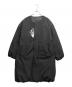 forme（フォルメ）の古着「ノーカラーダウンコート」｜ブラック