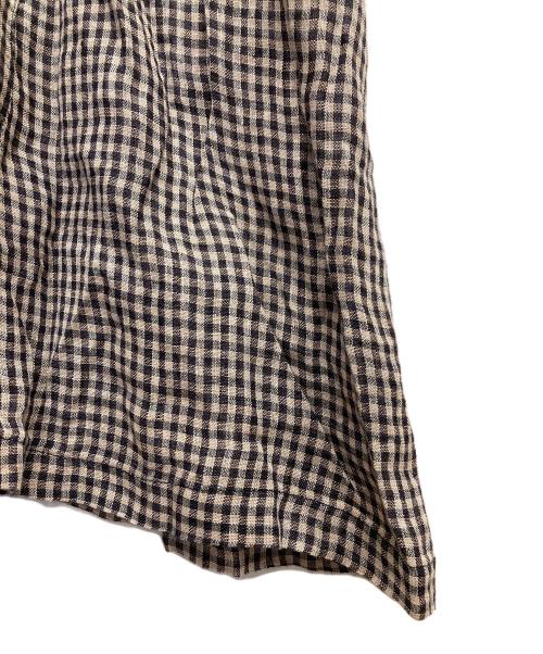 nest Robe（ネストローブ）nest Robe (ネストローブ) チェック リネンガーゼギンガムキャミドレス パープル サイズ:FREEの古着・服飾アイテム