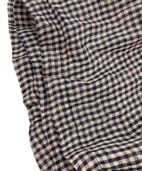 nest Robe（ネストローブ）nest Robe (ネストローブ) チェック リネンガーゼギンガムキャミドレス パープル サイズ:FREEの古着・服飾アイテム