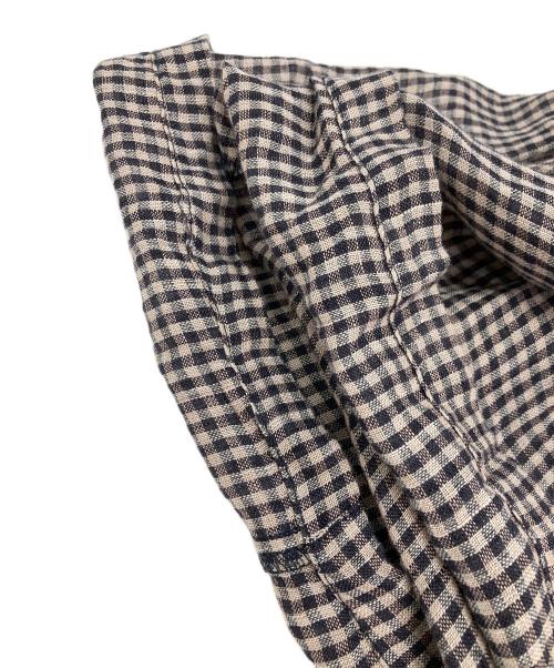 nest Robe（ネストローブ）nest Robe (ネストローブ) チェック リネンガーゼギンガムキャミドレス パープル サイズ:FREEの古着・服飾アイテム