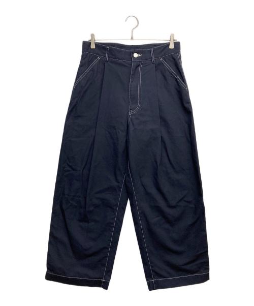 Traditional Weatherwear（トラディショナルウェザーウェア）Traditional Weatherwear (トラディショナルウェザーウェア) ワイドパンツ ネイビー サイズ:Mの古着・服飾アイテム