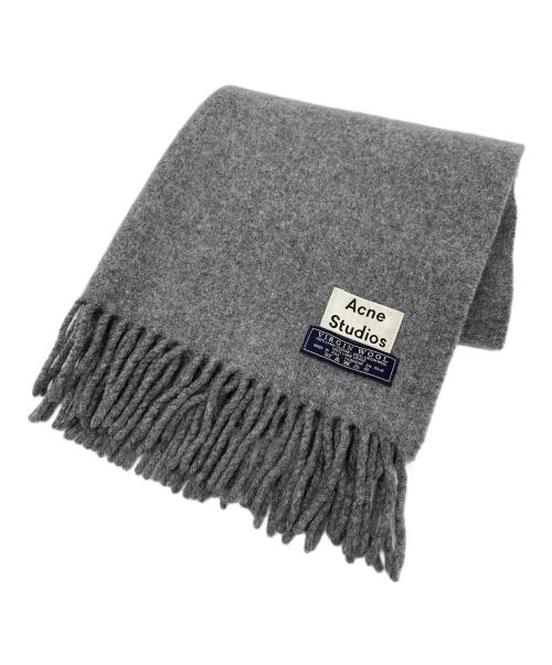 Acne studios（アクネ ストゥディオス）ACNE STUDIOS (アクネ ストゥディオス) ウールマフラー グレーの古着・服飾アイテム