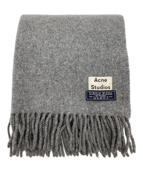 Acne studios（アクネ ストゥディオス）ACNE STUDIOS (アクネ ストゥディオス) ウールマフラー グレーの古着・服飾アイテム