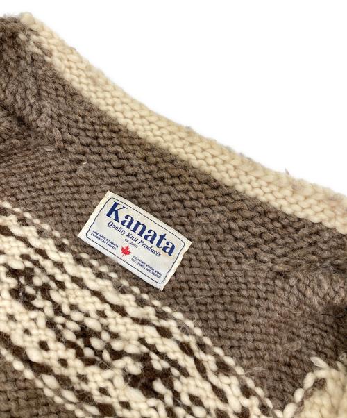 KANATA（カナタ）KANATA (カナタ) ニットベスト ブラウン サイズ:Fの古着・服飾アイテム