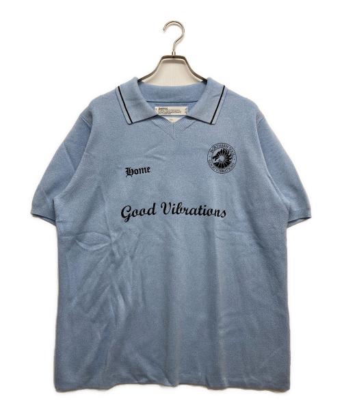 DAIRIKU（ダイリク）DAIRIKU (ダイリク) Lame Soccer Uniform Knit Pullover ブルー サイズ:Mの古着・服飾アイテム