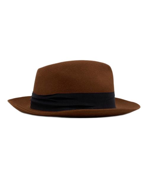 LANVIN（ランバン）LANVIN (ライバン) ウールハット ブラウン サイズ:58の古着・服飾アイテム