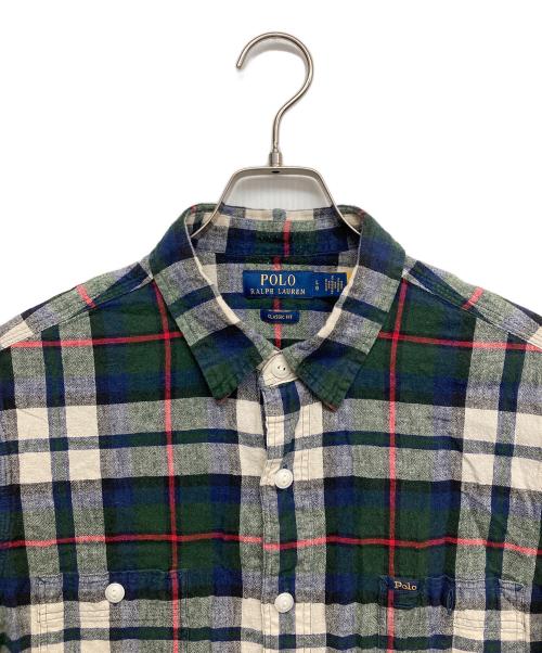POLO RALPH LAUREN（ポロ・ラルフローレン）POLO RALPH LAUREN (ポロ・ラルフローレン) 半袖シャツ グリーン サイズ:Lの古着・服飾アイテム