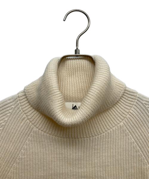 VINCENT ET MIREILLE（ヴァンソンエミレイユ）Vincent et Mireille (ヴァンソンエミレイユ) 8ゲージ畦ニット ホワイト サイズ:38の古着・服飾アイテム