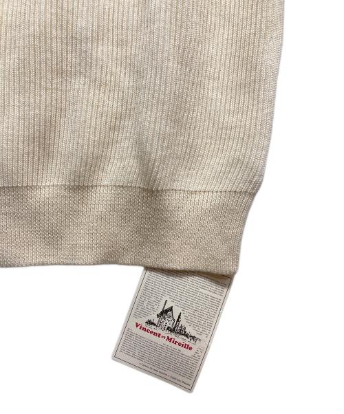 VINCENT ET MIREILLE（ヴァンソンエミレイユ）Vincent et Mireille (ヴァンソンエミレイユ) 8ゲージ畦ニット ホワイト サイズ:38の古着・服飾アイテム