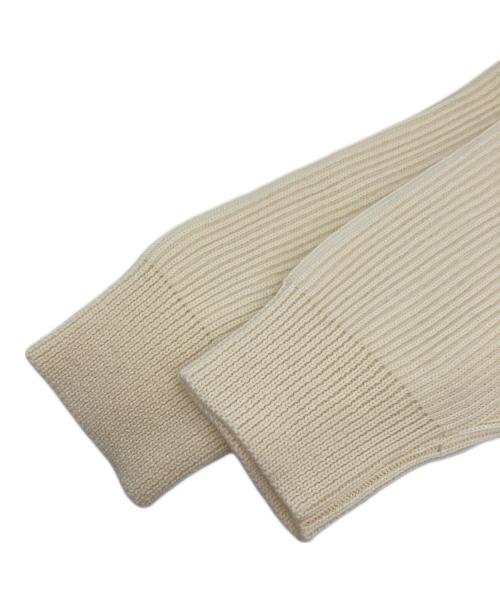 VINCENT ET MIREILLE（ヴァンソンエミレイユ）Vincent et Mireille (ヴァンソンエミレイユ) 8ゲージ畦ニット ホワイト サイズ:38の古着・服飾アイテム