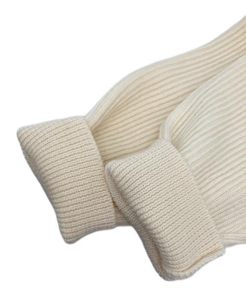 VINCENT ET MIREILLE（ヴァンソンエミレイユ）Vincent et Mireille (ヴァンソンエミレイユ) 8ゲージ畦ニット ホワイト サイズ:38の古着・服飾アイテム