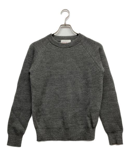 VINCENT ET MIREILLE（ヴァンソンエミレイユ）Vincent et Mireille (ヴァンソンエミレイユ) 8ゲージ畦ニット グレー サイズ:38の古着・服飾アイテム