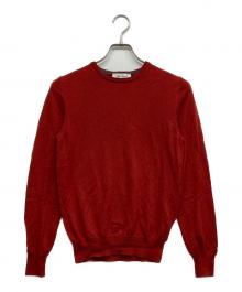 GRAN SASSO（グランサッソ）の古着「クルーネックニット」｜レッド