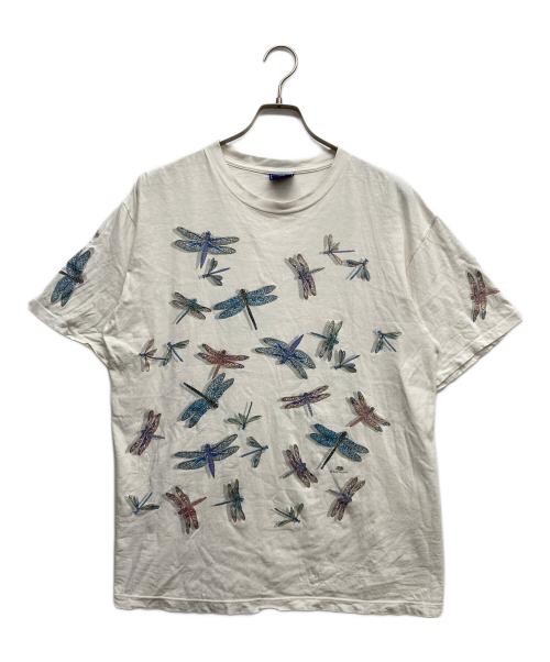 HARBORSIDE GRAPHICS（ハーバーサイドグラフィックス）HARBORSIDE GRAPHICS (ハーバーサイドグラフィックス) トンボラメプリントTシャツ ホワイト サイズ:LARGEの古着・服飾アイテム