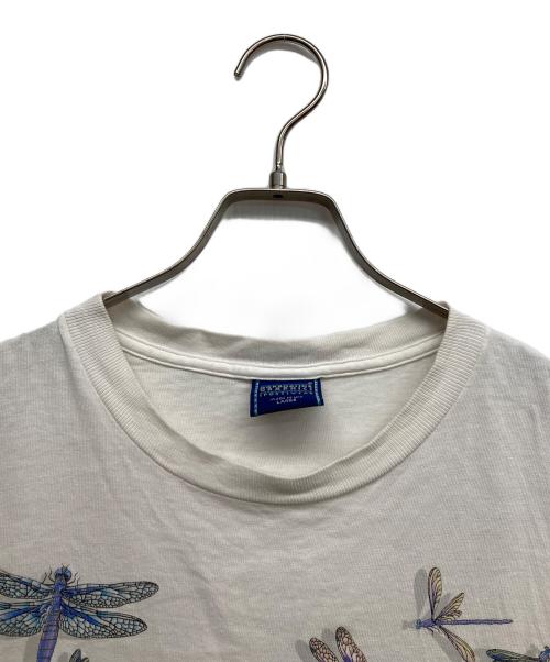 HARBORSIDE GRAPHICS（ハーバーサイドグラフィックス）HARBORSIDE GRAPHICS (ハーバーサイドグラフィックス) トンボラメプリントTシャツ ホワイト サイズ:LARGEの古着・服飾アイテム