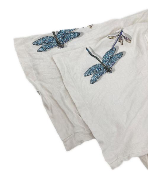 HARBORSIDE GRAPHICS（ハーバーサイドグラフィックス）HARBORSIDE GRAPHICS (ハーバーサイドグラフィックス) トンボラメプリントTシャツ ホワイト サイズ:LARGEの古着・服飾アイテム