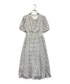 MISCH MASCHミッシュマッシュ）の古着「小花柄プリーツ半袖ワンピース」｜ホワイト