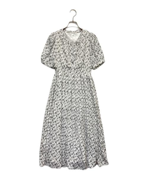 MISCH MASCH（ミッシュマッシュ）MISCH MASCH (ミッシュマッシュ) 小花柄プリーツ半袖ワンピース ホワイト サイズ:Sの古着・服飾アイテム