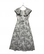 MISCH MASCHミッシュマッシュ）の古着「フラワージュイフリルカラーワンピース」｜ホワイト