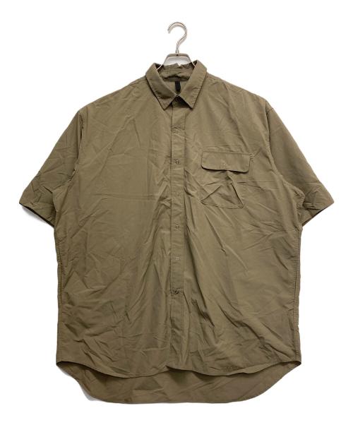 BURLAP OUTFITTER（バーラップアウトフィッター）BURLAP OUTFITTER (バーラップアウトフィッター) EKAL (エカル) サプレックスナイロンS/Sシャツ ブラウン サイズ:Lの古着・服飾アイテム