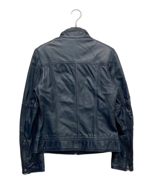 Haruf（ハルフ）haruf (ハルフ) ラムレザージャケット ネイビー サイズ:Lの古着・服飾アイテム