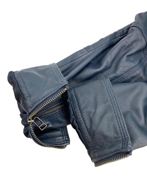 Haruf（ハルフ）haruf (ハルフ) ラムレザージャケット ネイビー サイズ:Lの古着・服飾アイテム