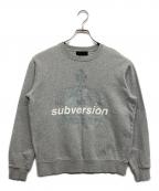 DIESEL Black Goldディーゼル ブラック ゴールド）の古着「プリントスウェット」｜グレー