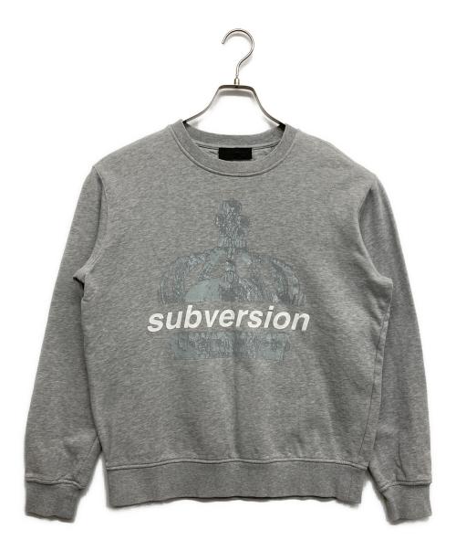 DIESEL Black Gold（ディーゼル ブラック ゴールド）DIESEL BLACK GOLD (ディーゼル ブラック ゴールド) プリントスウェット グレー サイズ:Mの古着・服飾アイテム