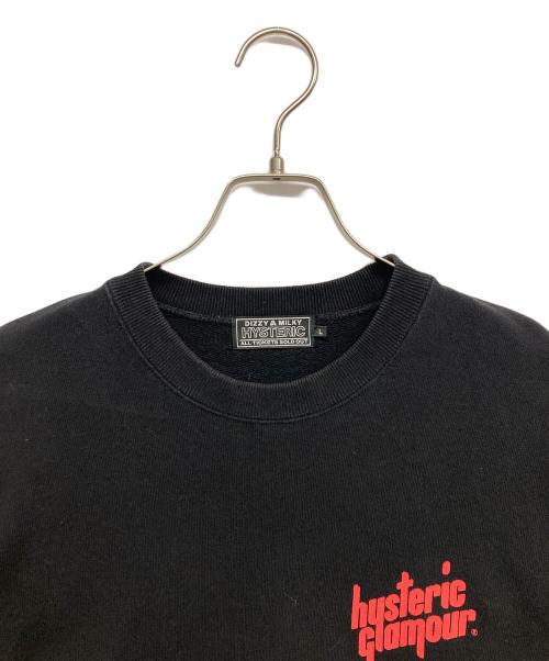 Hysteric Glamour（ヒステリックグラマー）Hysteric Glamour (ヒステリックグラマー) クルーネックスウェット ブラック サイズ:Lの古着・服飾アイテム