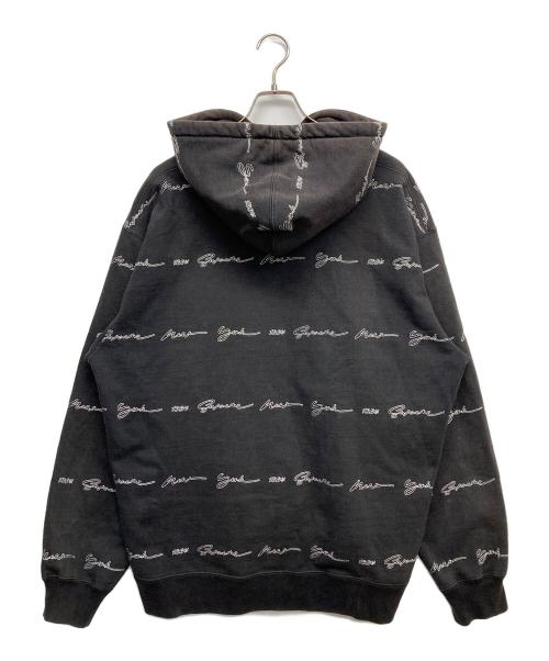 SUPREME（シュプリーム）Supreme (シュプリーム) Script Stripe Hooded Sweatshirt ブラック サイズ:XLの古着・服飾アイテム