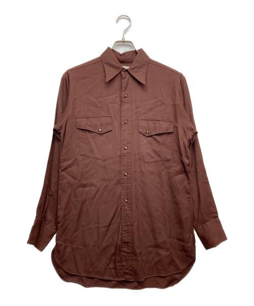 TOWN CRAFT（タウンクラフト）TOWN CRAFT (タウンクラフト) 40s レーヨンシャツ ブラウン サイズ:FREEの古着・服飾アイテム