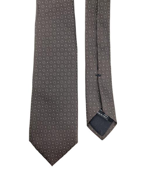 GUCCI（グッチ）GUCCI (グッチ) シルクネクタイ ブラウン サイズ:無しの古着・服飾アイテム