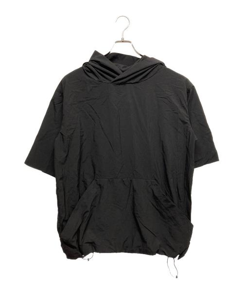 teatora（テアトラ）teatora (テアトラ) 半袖フーデッドプルオーバー ブラック サイズ:46の古着・服飾アイテム