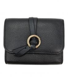 Chloe（クロエ）の古着「ALPHABET スモール トリフォールドウォレット」｜ブラック