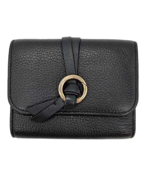 Chloe（クロエ）Chloe (クロエ) ALPHABET スモール トリフォールドウォレット ブラックの古着・服飾アイテム